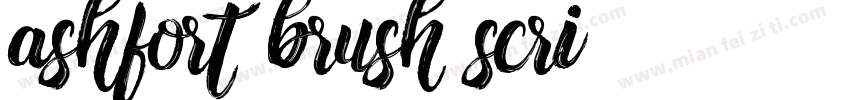 ashfort brush scri字体转换